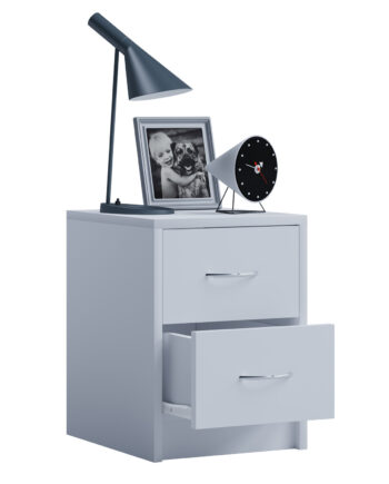 Boxal Mini Sengebord       Skuffer Hvid Træ