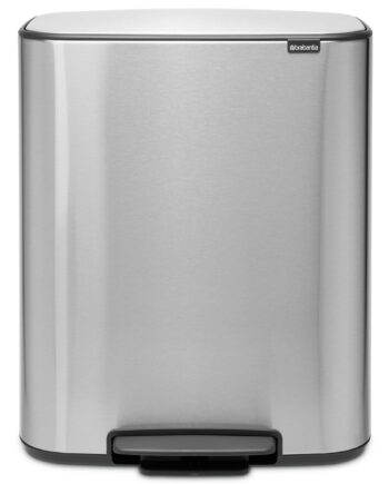Brabantia Bo Pedalspand 60 Liter  Matbørstet Stål