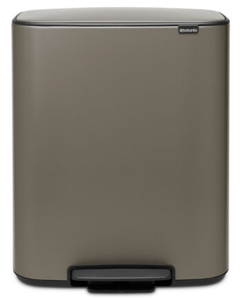 Brabantia Bo Pedalspand 60 Liter  Platinum