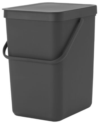 Brabantia Sort   Go Affaldsspand 25 Liter  Mørkegrå