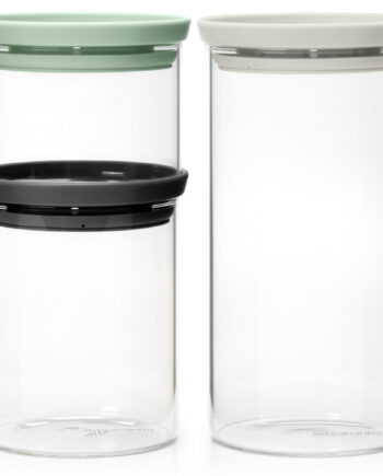 Brabantia Stabelbare Glasbeholdere   Dele  Transparente