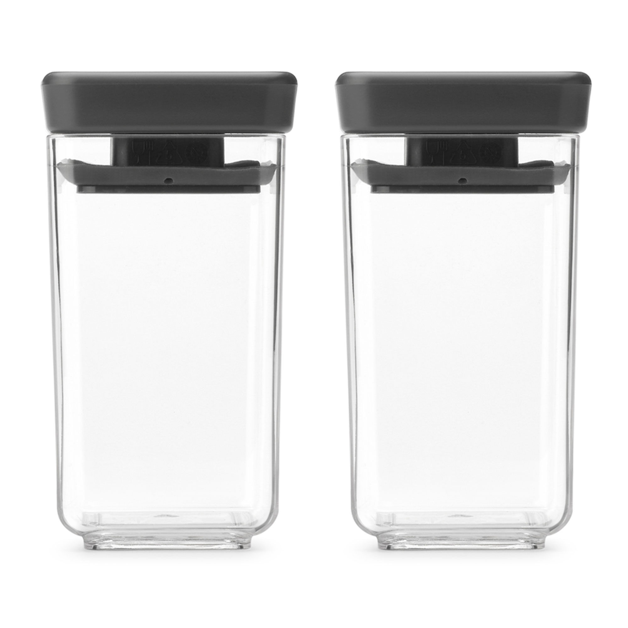 Brabantia Tasty  Stapelbart Beholderesæt   Dele  Mørkegrå