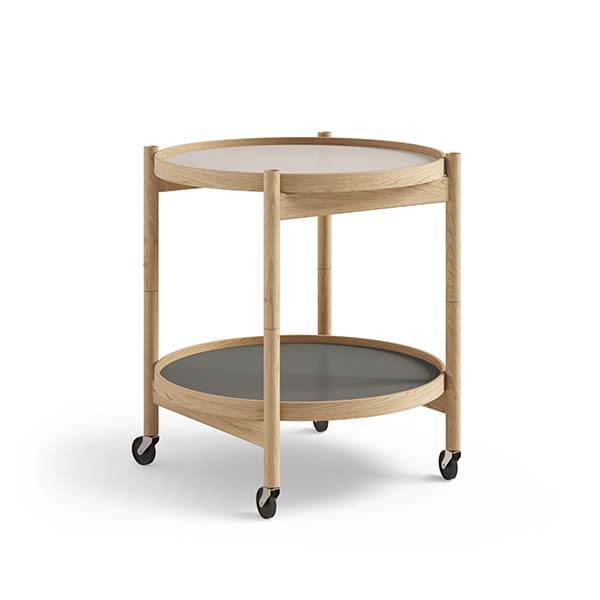 Brdr  Krüger Bølling Bakkebord 50 Cm  Eg Olie Bakke  : Stone   Bakke  : Base  : Erling Christensen Møbler