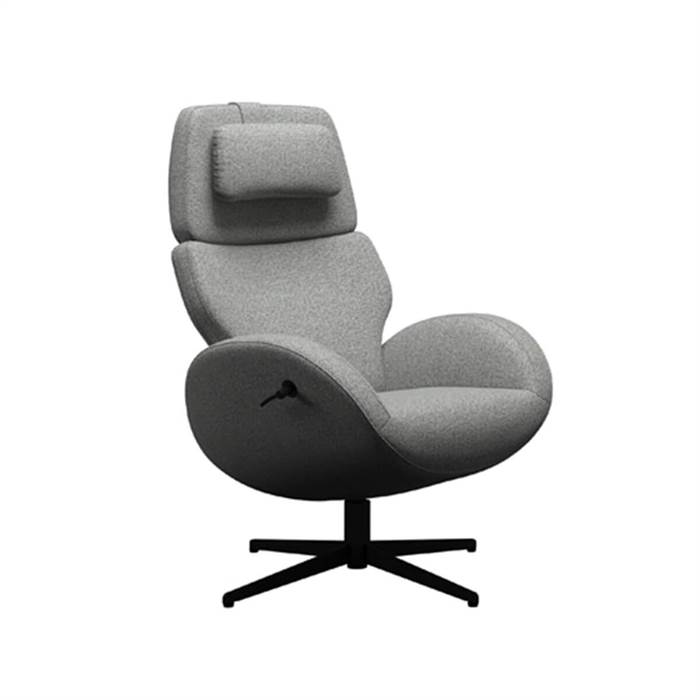 Brunstad Paz Hvilestol Skammel Sortlakeret Stel Taffie Steel Grey