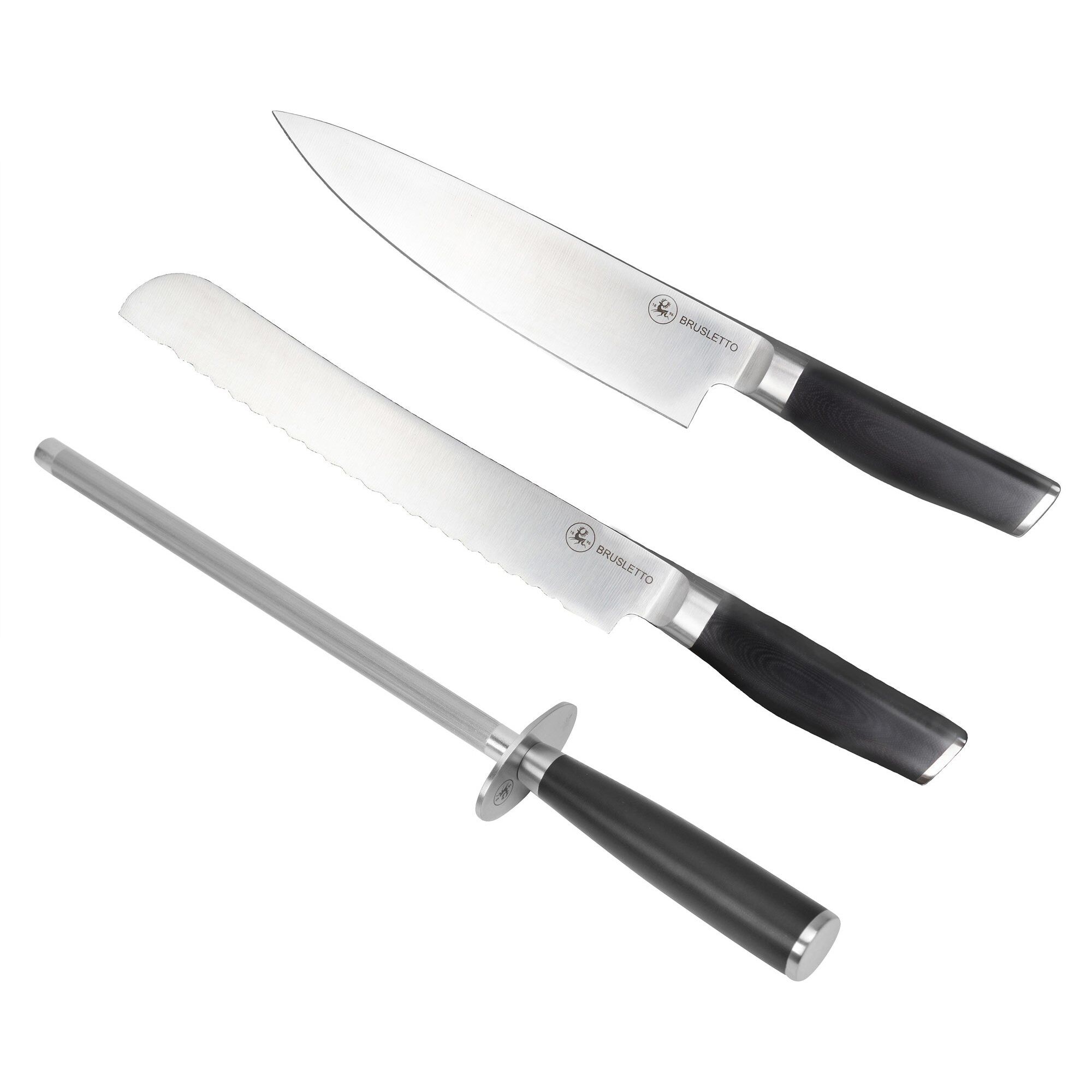 Brusletto Knivsæt   Knive   Slibestål