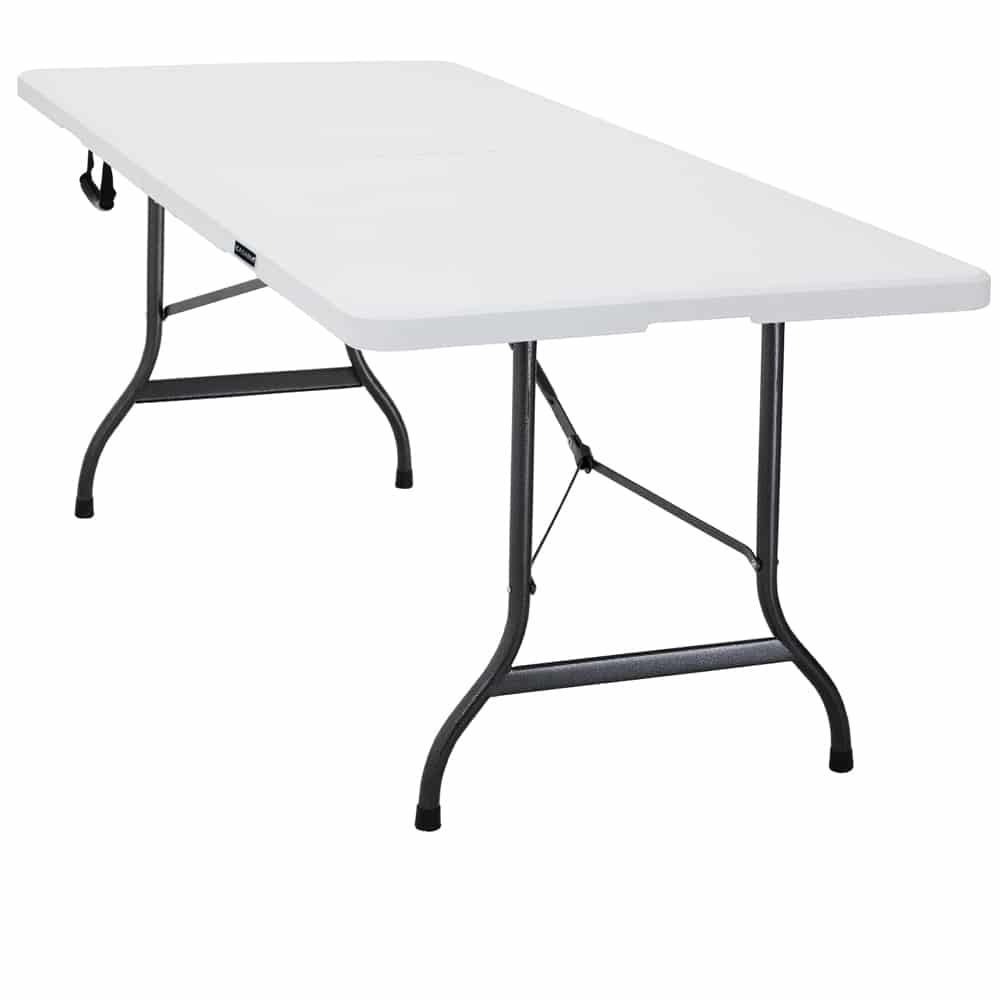 Buffetbord Hvid Plast 183x76 Cm Foldbart