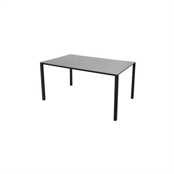 Cane-line Pure Havebord 150   90 Cm Stel   Lavagrå  Bordplade   Betongrå