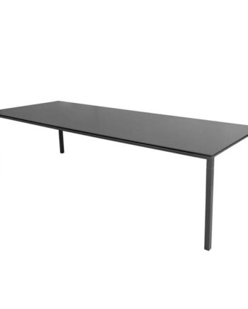 Cane-line Pure Havebord 280x100 Cm Stel: Lavagrå Bordplade: Nero Sort