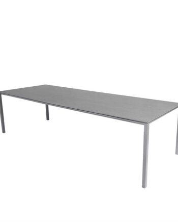 Cane-line Pure Havebord 280x100 Cm Stel: Lysegrå Bordplade: Basaltgrå