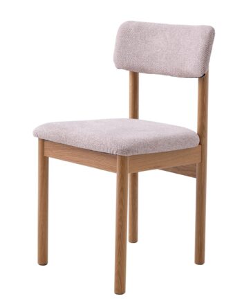 Canora Spisebordsstol Sand Bouclé Polyester Stof Og Natur Egetræ