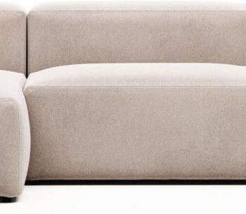Chaiselong Sofa Kave Home Blok Venstrevendt Beige L330   B174 Cm Designersofa