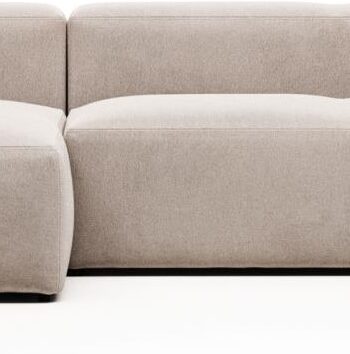 Chaiselong Sofa Kave Home Blok Venstrevendt Polstret Stof Beige Moderne Nordisk