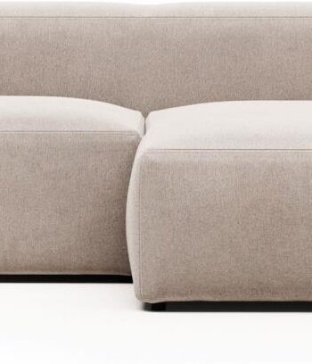 Chaiselongsofa  -personers Højrevendt Kave Home Blok Beige Pletafvisende Stof Moderne Nordisk Design 240x174 Cm