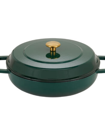 Combekk Lav Gryde Med Låg ø28 Cm   Liter  Grøn