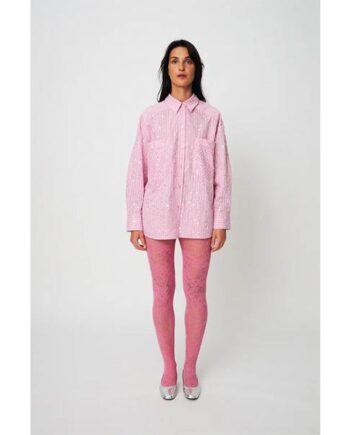 Cras Elliecras Shirt Pink Multi Stripe