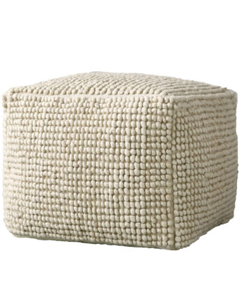 Creative Collection Fleur De Sel Puf Natur Uld  Kvadratisk  61x61