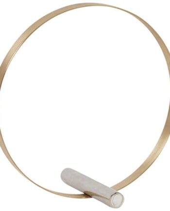Dekorationsskulptur Kristina Dam Decoration Circle Messing Og Stål ø25   B14 Cm