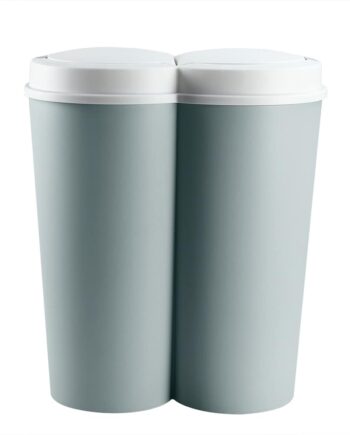 Dobbelt Skraldespand Grøn Plast 2x25l