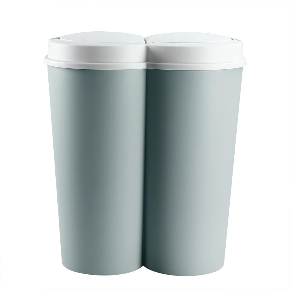 Dobbelt Skraldespand Grøn Plast 2x25l