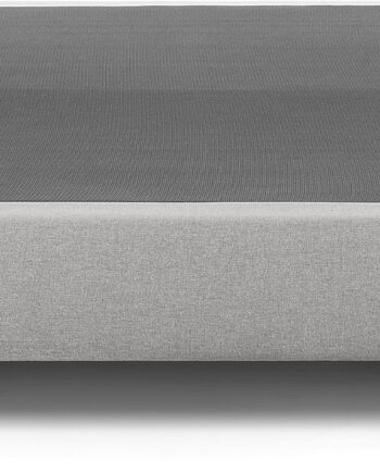 Dobbeltseng Kave Home Nikos Polstret Grå 160x200 Cm Sengeramme Nordisk Design