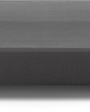 Dobbeltseng Kave Home Nikos 180x200 Cm  Sort Pletafvisende Varese Stof Med Bøgetræsben  Nordisk Moderne Design
