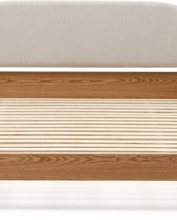 Dobbeltseng Kave Home Octavia 175x206 Cm Beige Polstret Hovedgærde Nordisk Design