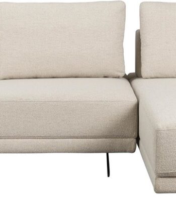 Dutchbone Shelly Chaiselongsofa Højrevendt   Lysgrå Polyester