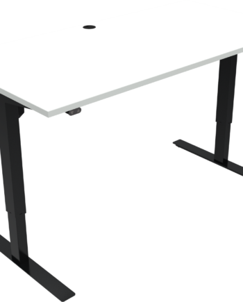 Elektrisk Hæve- Sænkebord Zennord Updown To-bens 80ã 160 Cm H68-118 Cm Mfc Hvid Sort