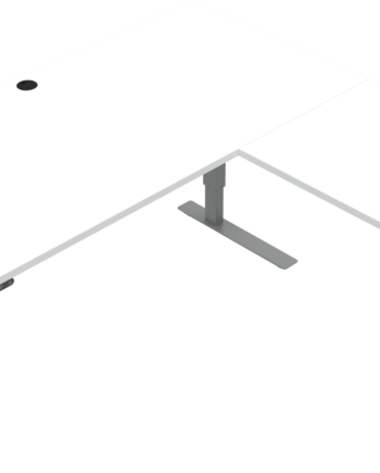 Elektrisk Tre-bens Hæve- Sænkebord Zennord Versastand 501-37 Ergonomisk Firkantet Hvid Sølv 160x160 Cm H57-122