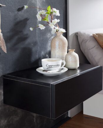 Enkelt Natbord   Tidløst Design  Sort