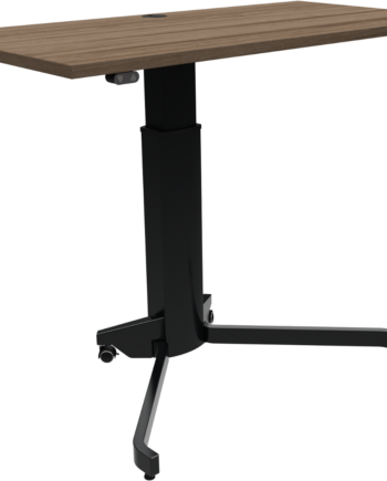 Enkeltben Hæve- Sænkebord Zennord Aerotable 120x60 Cm Valnød Sort