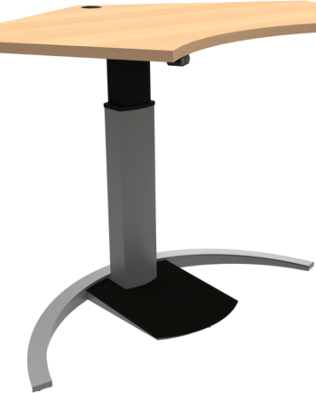 Enkeltben Hæve- Sænkebord Zennord Ergotable Ergonomisk Femkantet H68-120 Cm Natur Sølv Bøg