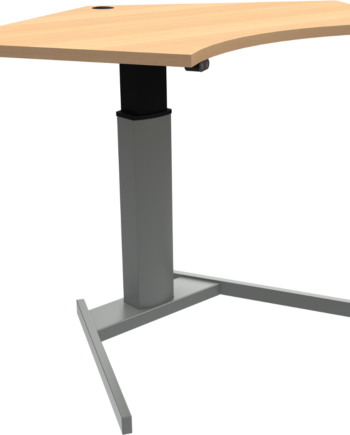 Enkeltben Hæve- Sænkebord Zennord Flexiposture 501-19 Basic Femkantet Bøge Sølv H68-120 Cm 92x138 Cm