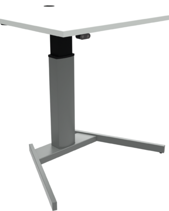 Enkeltben Hæve- Sænkebord Zennord Flexiposture 501-19 Basic Højdejusterbart 68-120 Cm Skrivebord Hvid Sølv
