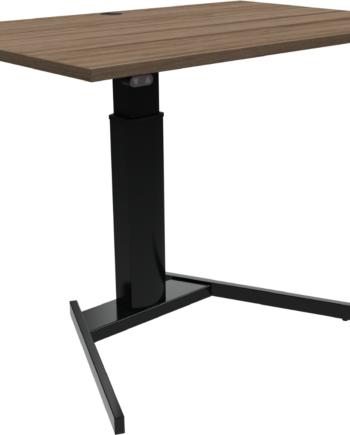 Enkeltben Hæve- Sænkebord Zennord Optiheight Firkantet Valnød Sort 120x80 Cm