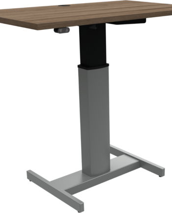 Enkeltben Hæve- Sænkebord Zennord Peakboards Valnød Sølv Mobil 120x60x100 Cm