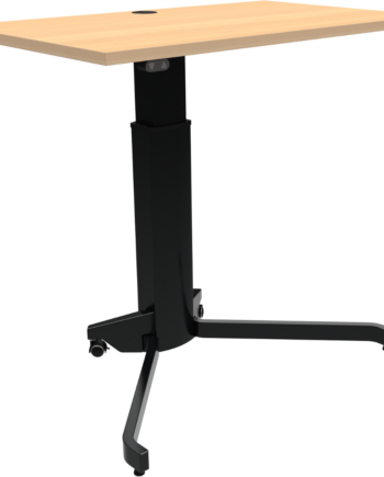 Enkeltben Hæve-sænkebord Zennord Aerotable Firkantet Bøg Natur Sort 120x60x100 Cm Elektrisk Skrive- Ståbord