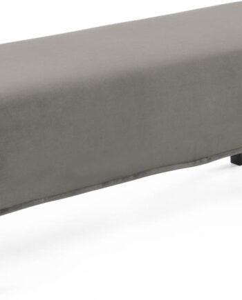 Entrébænk Kave Home Dyla Fløjlsbænk Grå Sort 111ã 42ã 42 Cm