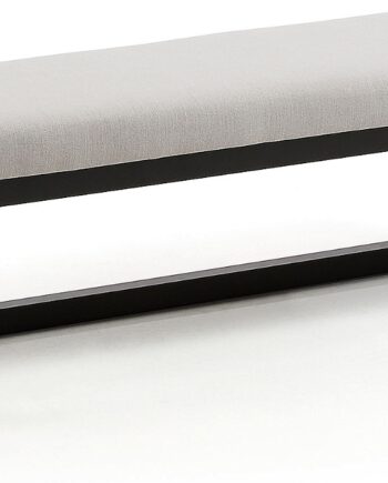 Entrébænk Kave Home Loya Polstret Grå Sort Med Opbevaring 128x42x41 Cm