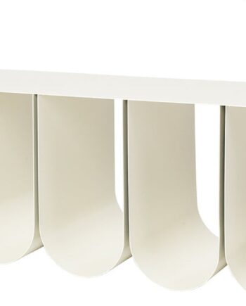 Entrébænk Kristina Dam Curved Beige Stål 110x40x42 Cm