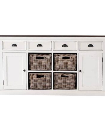 Erling Christensen Møbler Novasolo Halifax Accent Buffet Med   Kurve Og Brun Topplade : Erling Christensen Møbler  : Erling Christensen Møbler