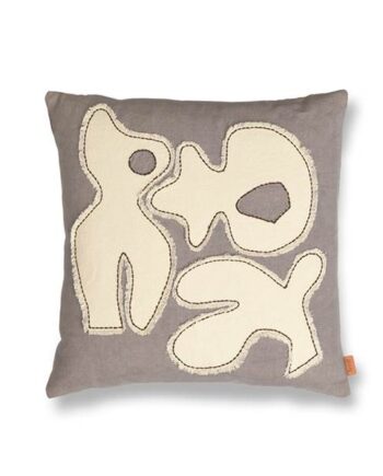 Ferm Living Figure Cushion Grey Blue Off White