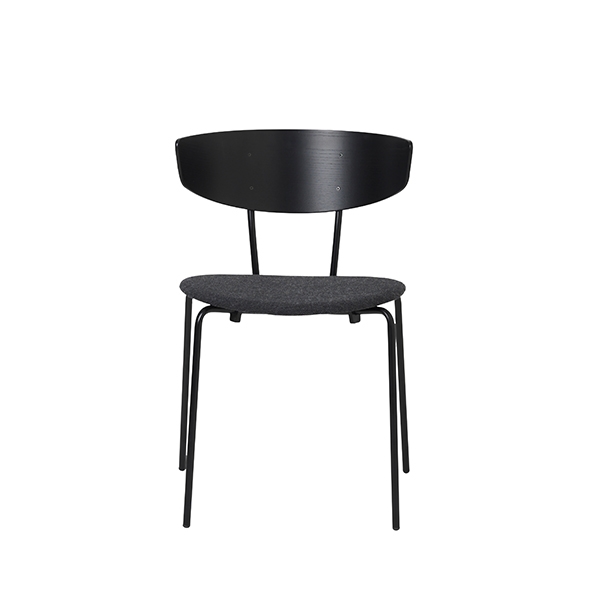 Ferm Living Herman Stol Sort Mørkegrå Stof Udstillingsmodel : Erling Christensen Møbler