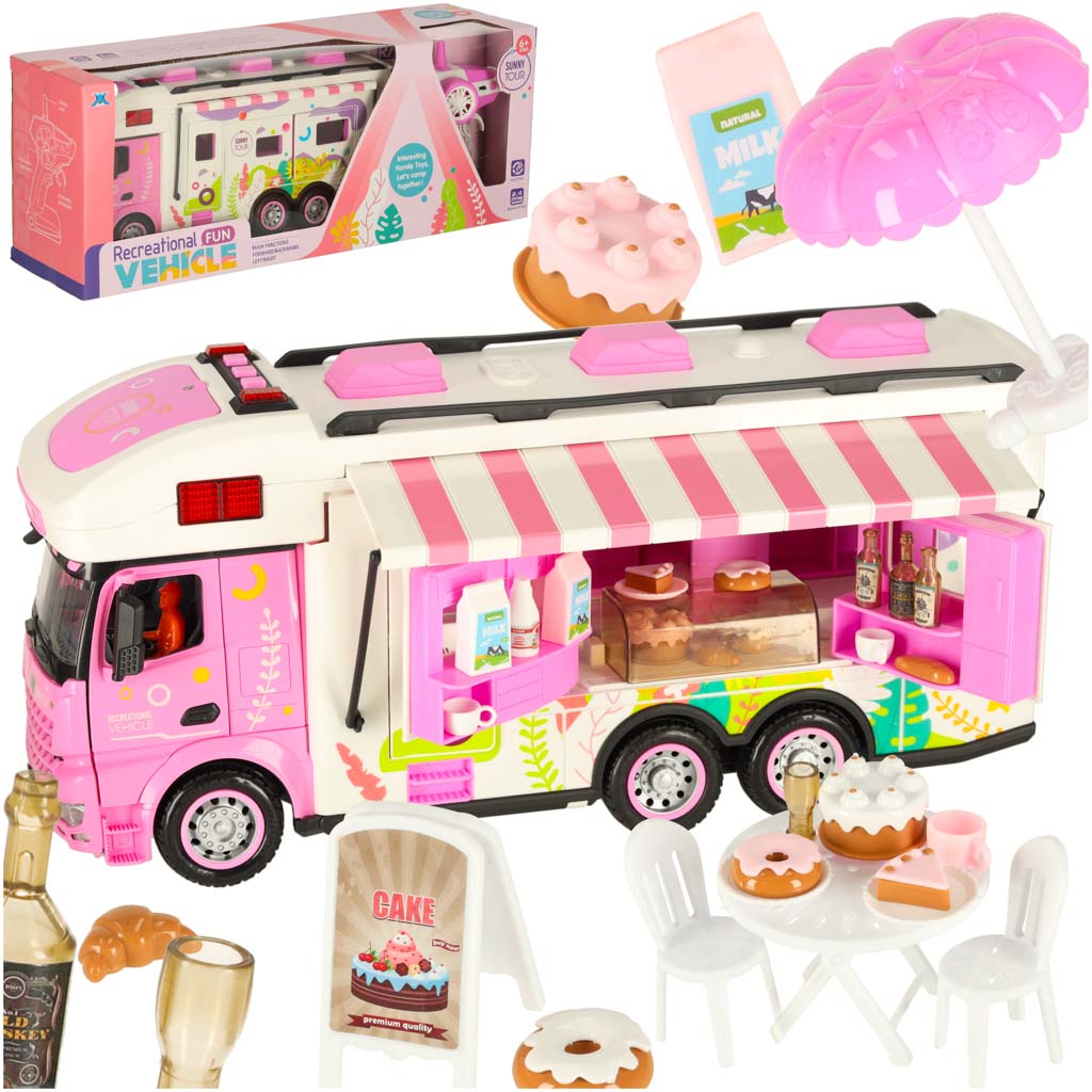 Fjernbetjent Campingvogn Autocamper Bil 4ghz Lyde Lys Tilbehør Pink