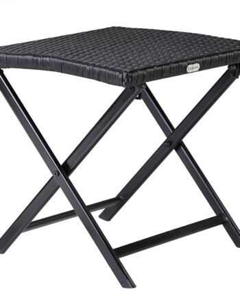 Foldestol Af Polyrattan Rom 3i1 Sort