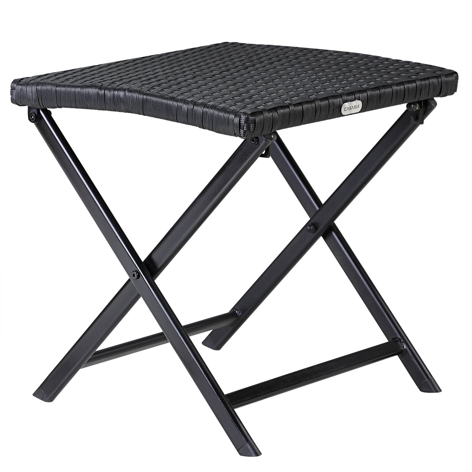 Foldestol Af Polyrattan Rom 3i1 Sort