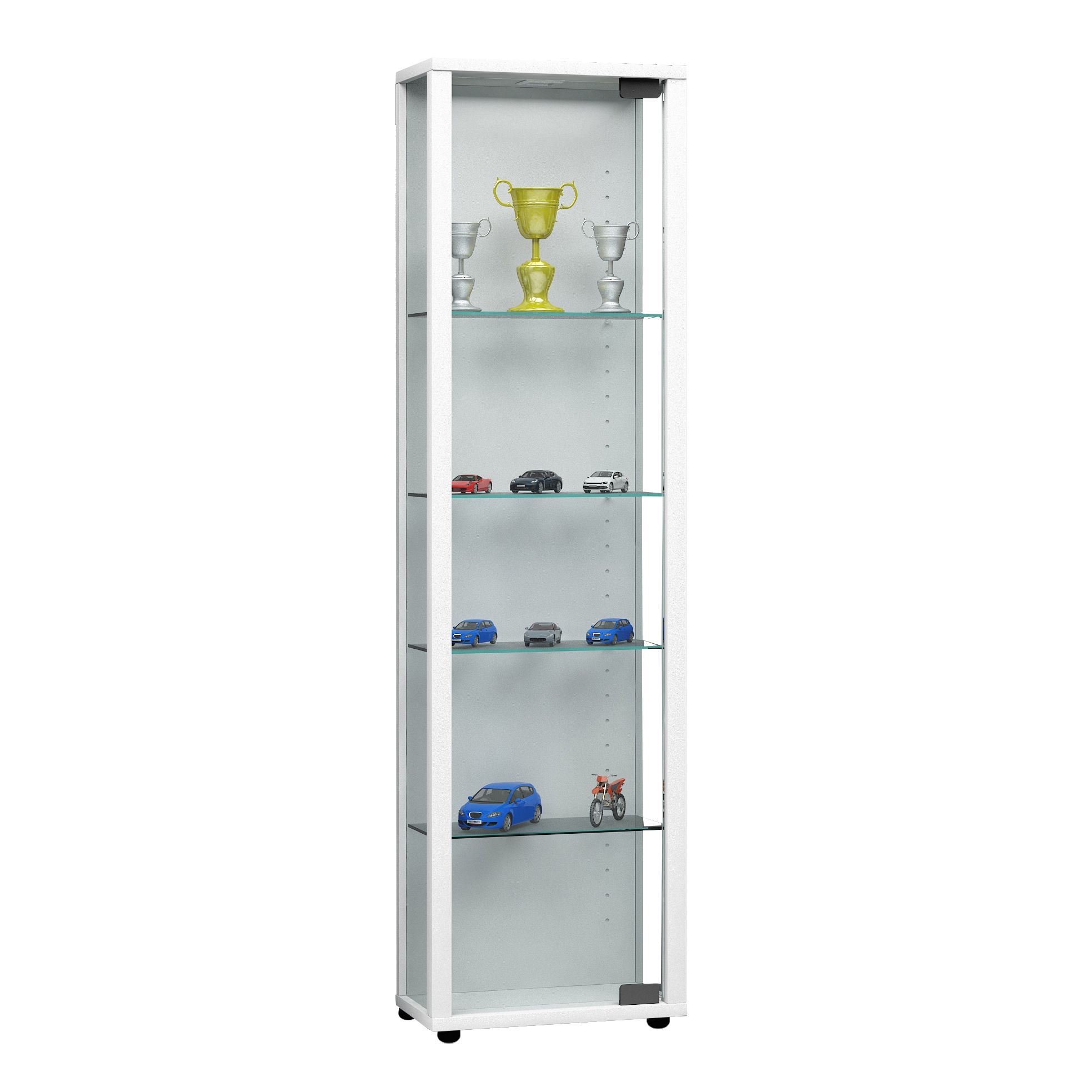 Fritstående Vitrineskab  113   33   18 Cm  Hvid