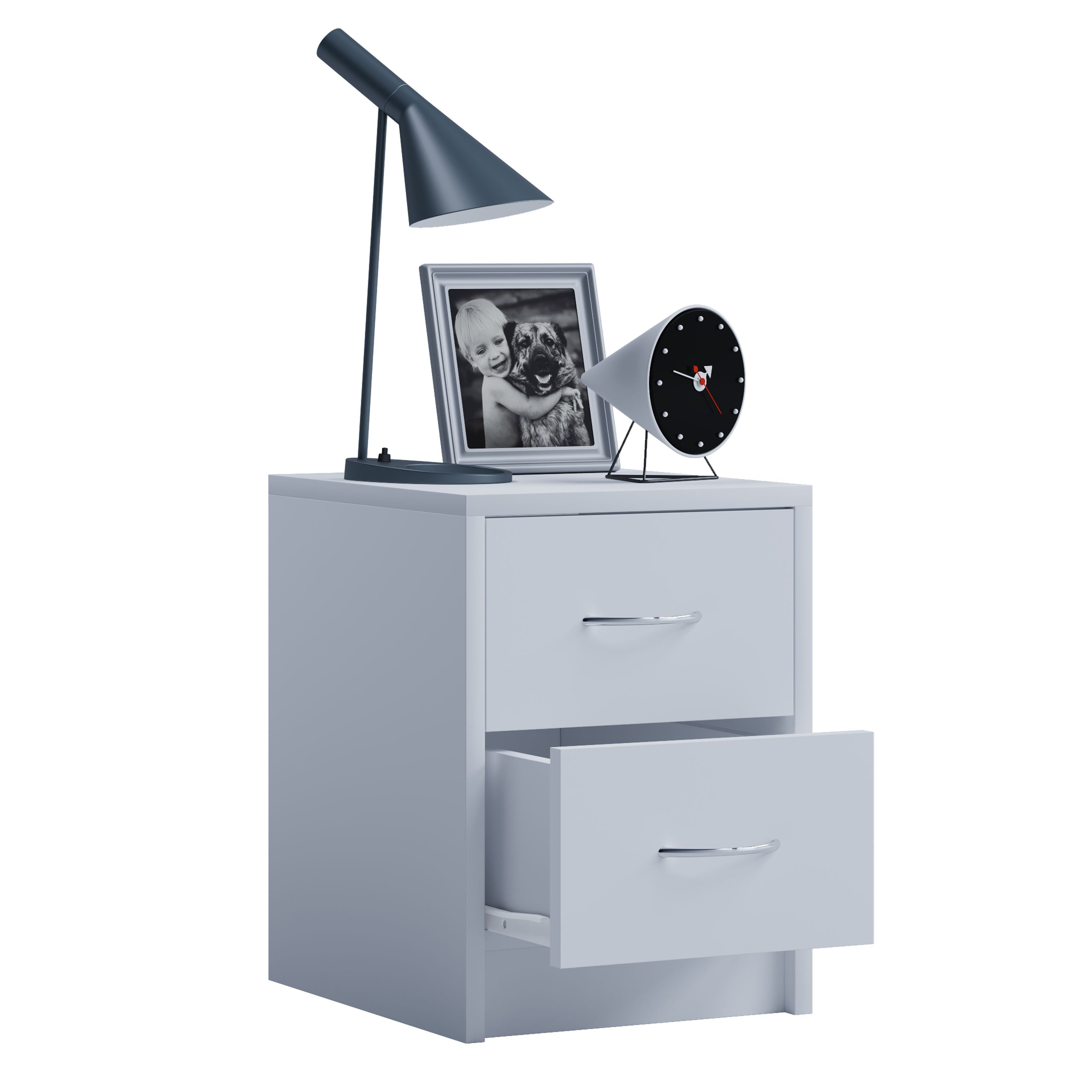 Funktionelt Sengebord  40   30   35 Cm  Hvid