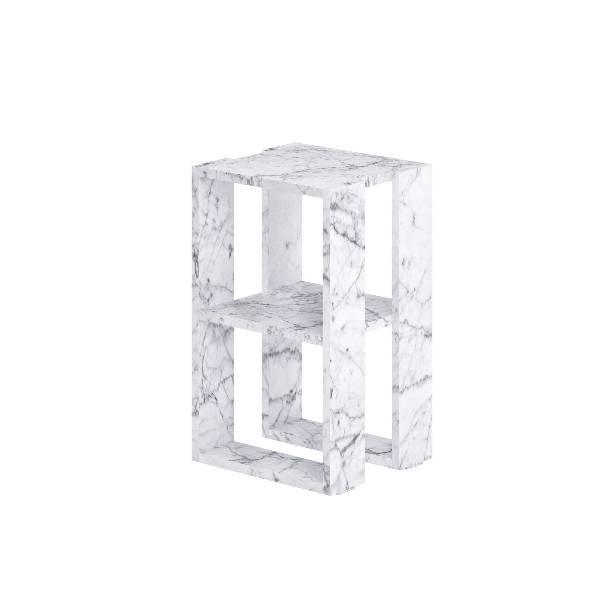 Funzi Living Lonie Natbord Hylde Carrara Marmor Melamin 30x30