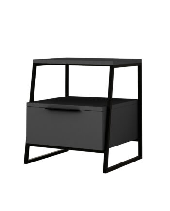Funzi Living Pal Sengebord       Rum Og   Låge Antracitgrå Melamin  45x40
